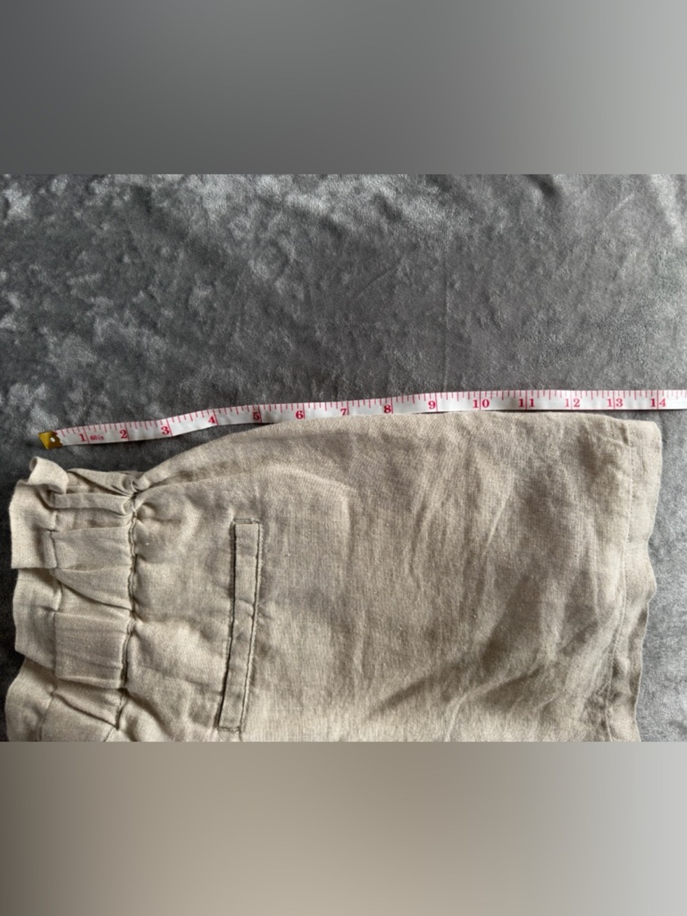 CC California Linen Blend Paperbag Waist Shorts Beige-Laundry by Shelli Segal S - Picture 7 of 9